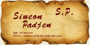 Simeon Pađen vizit kartica